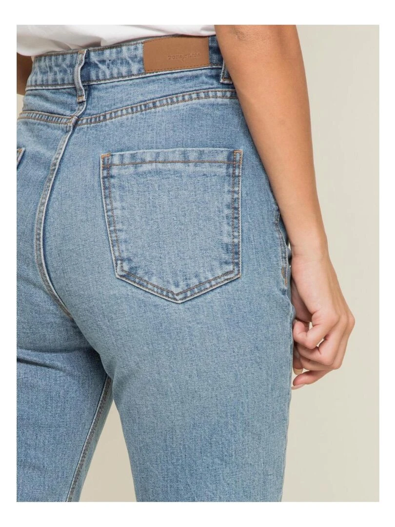 Jean mom slim EDONIS   Bleu clair