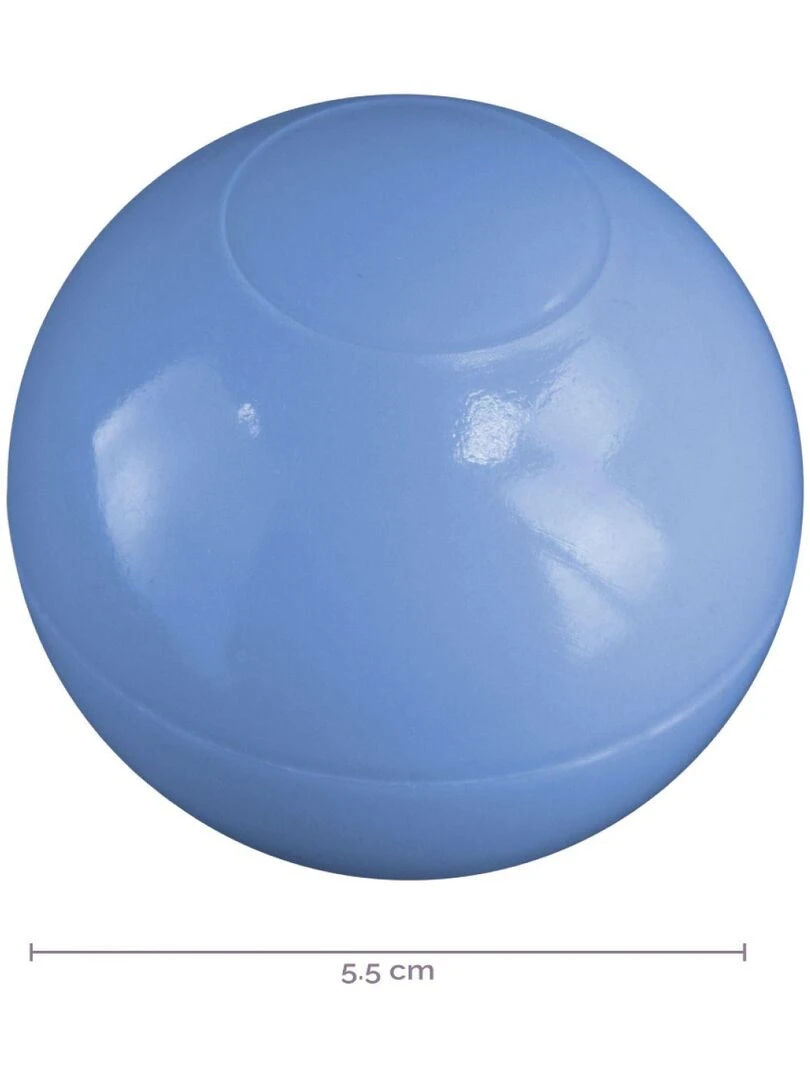 Lot de 5 sacs de 100 balles Bleu gris blanc et transparent Bleu