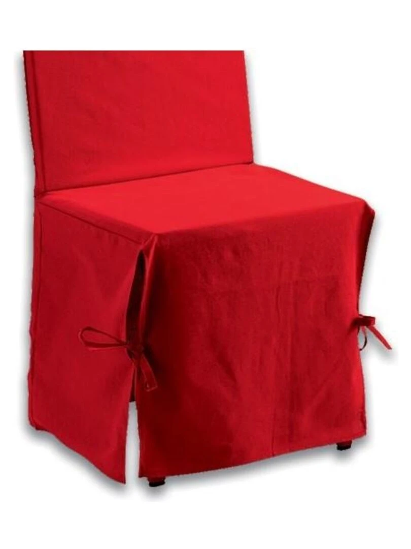 Housse de chaise Renato rouge coton   Rouge