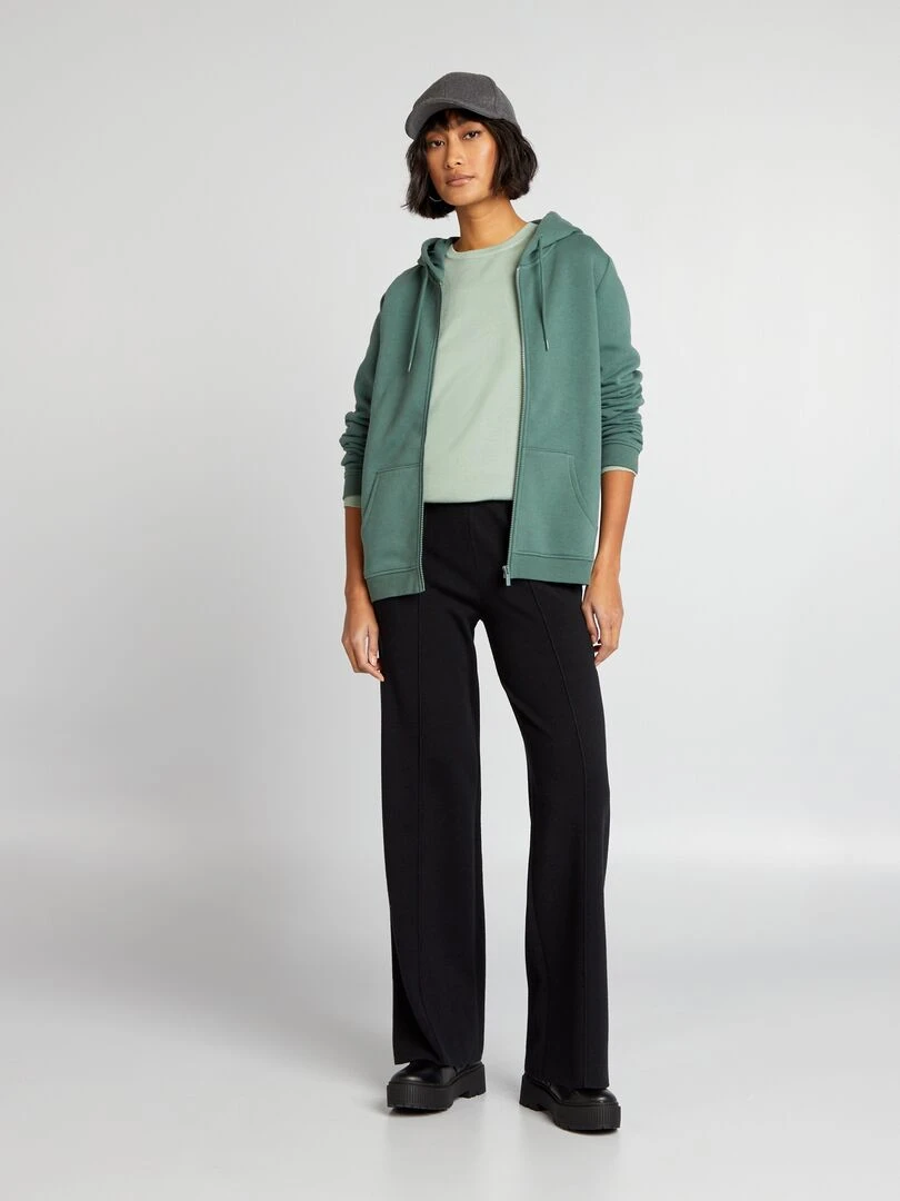 Pull fin coupe longue Vert