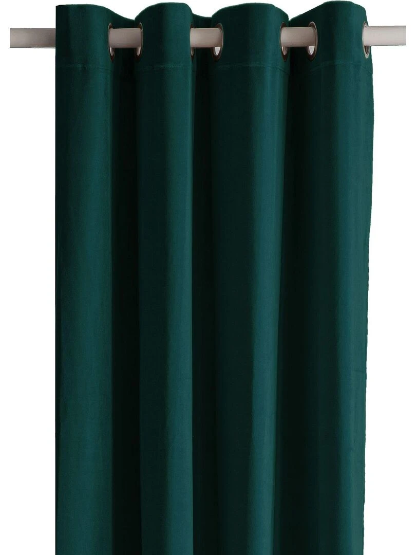 Rideau en velours 'Deko&co' Vert émeraude