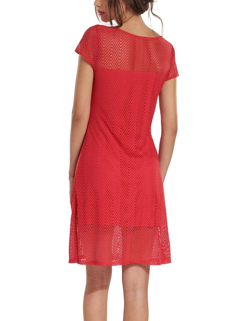 Robe estivale manches courtes Santorini Rouge