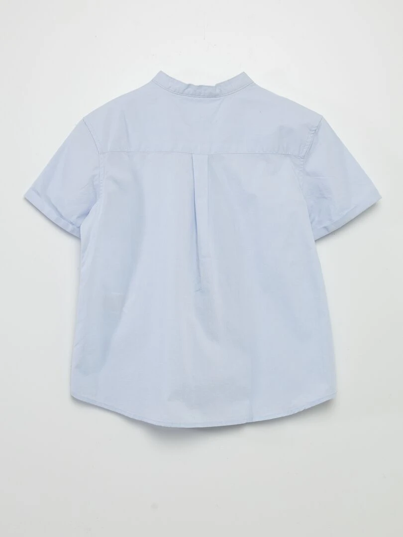 Chemise à col mao   Bleu