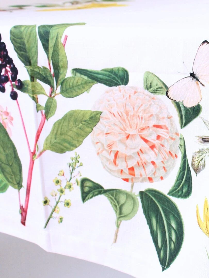 Nappe Spring time "Happyfriday"   Blanc