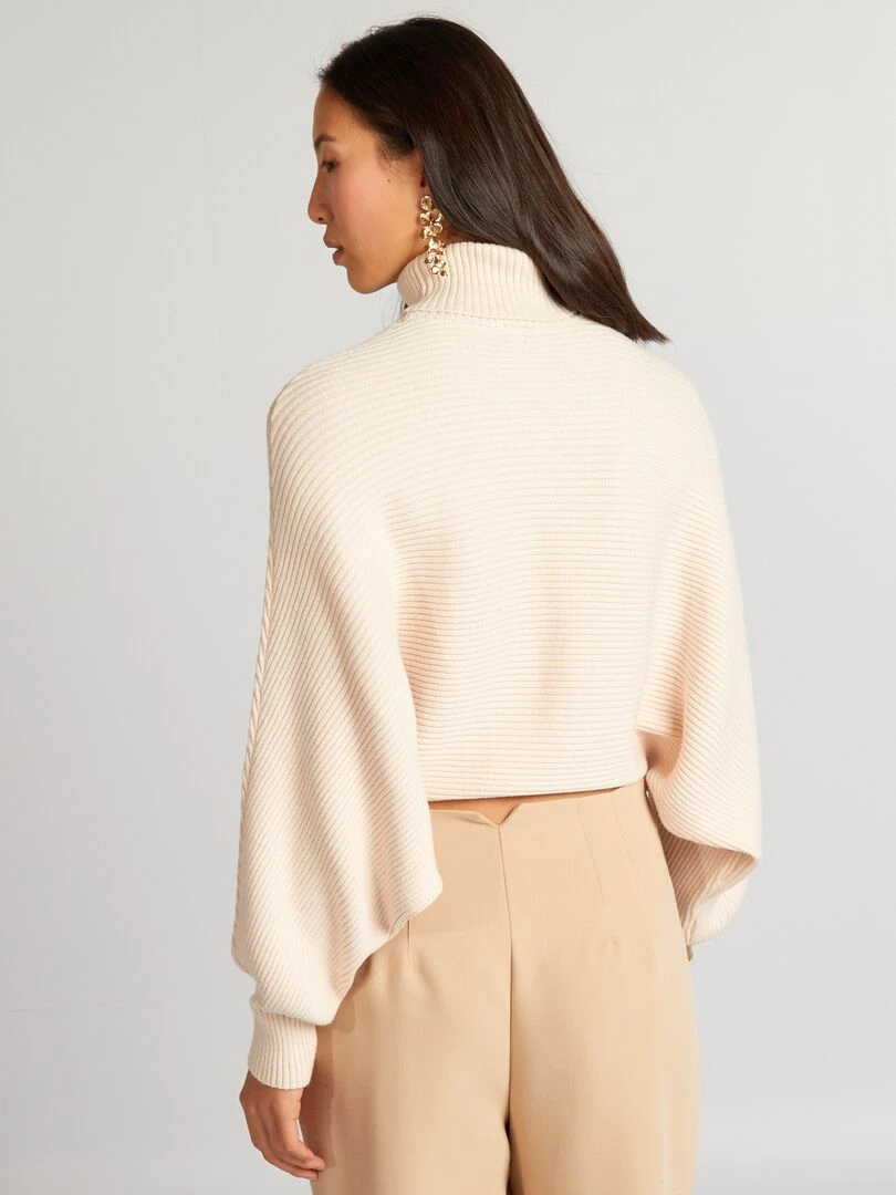 Pull en maille chauve souris   Blanc