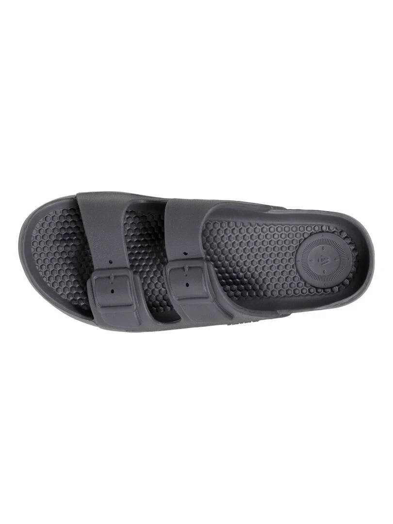 Mules claquettes Homme boucle Gris   Gris