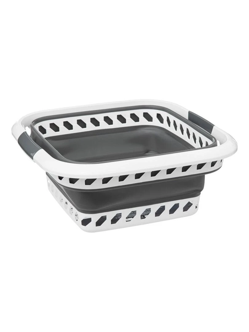 Panier à linge rétractable 40L Gris