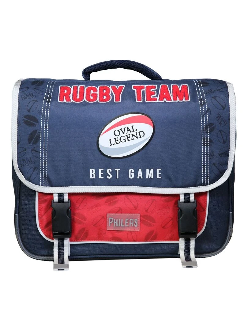 BAGTROTTER Cartable 38 cm Phileas Rugby Bleu Système Smart Comfort Bleu