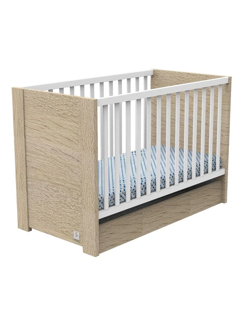 Tiroir de lit bébé 16x118x57cm en Aggloméré Marron SAUTHON Marron