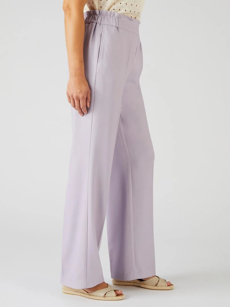 Pantalon large fluide Damart Violet