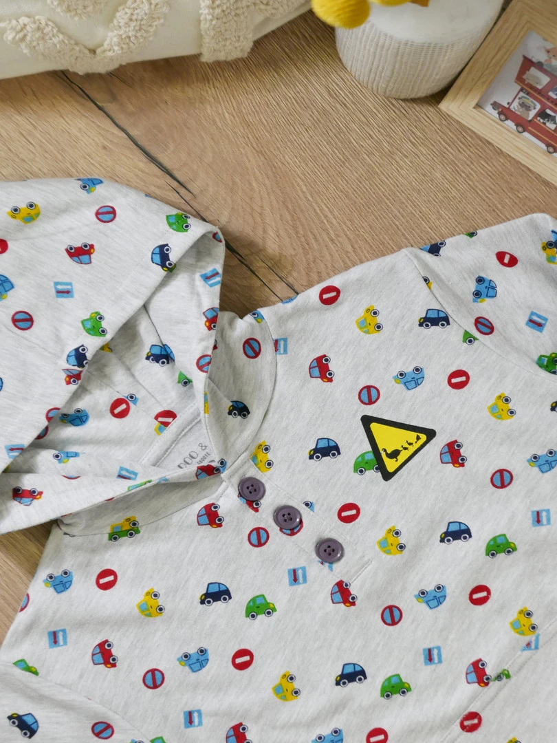 Sweat 'vroum Vroum' 'doo&bo'   Gris