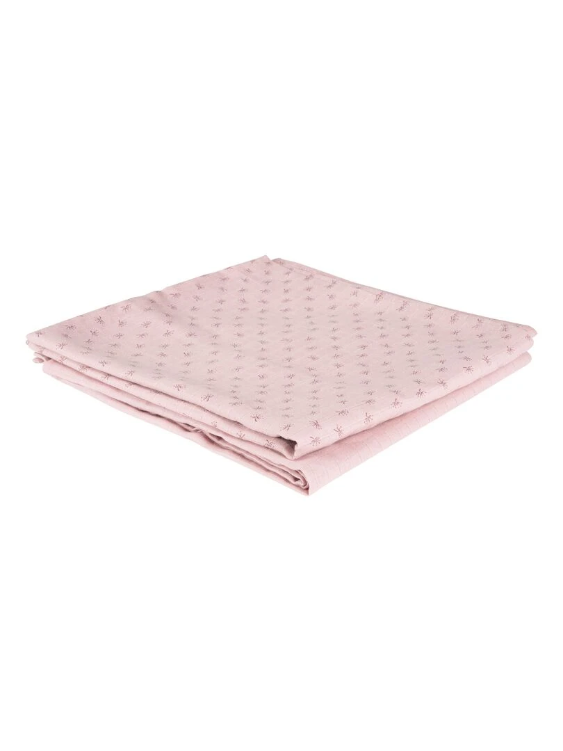 ROBA Lot 2 Serviettes d'Allaitement 'Lil Planet'   120 x120   Coton Bio OEKOTEX   Rose