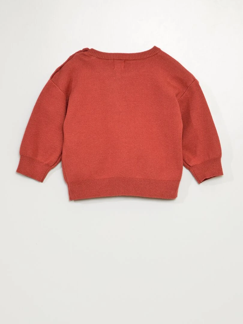 Pull en maille compacte   Rouge