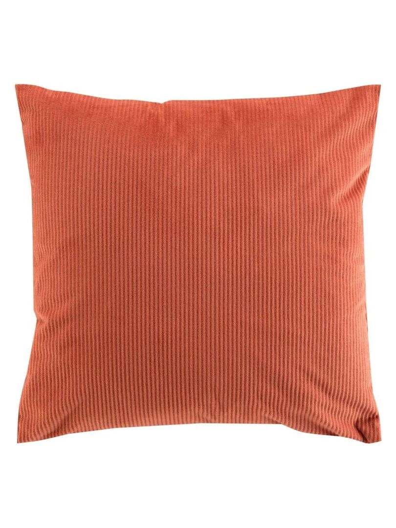 Coussin déhoussable en velours côtelé Rouge cerise