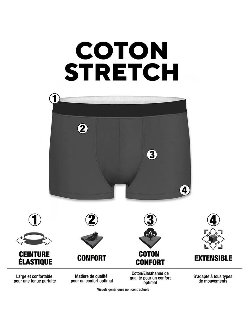 Lot de 12 Boxers coton homme Smart Giorgio Bellagio Gris