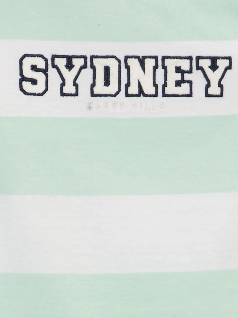 T shirt imprimé   So Easy   Vert rayé