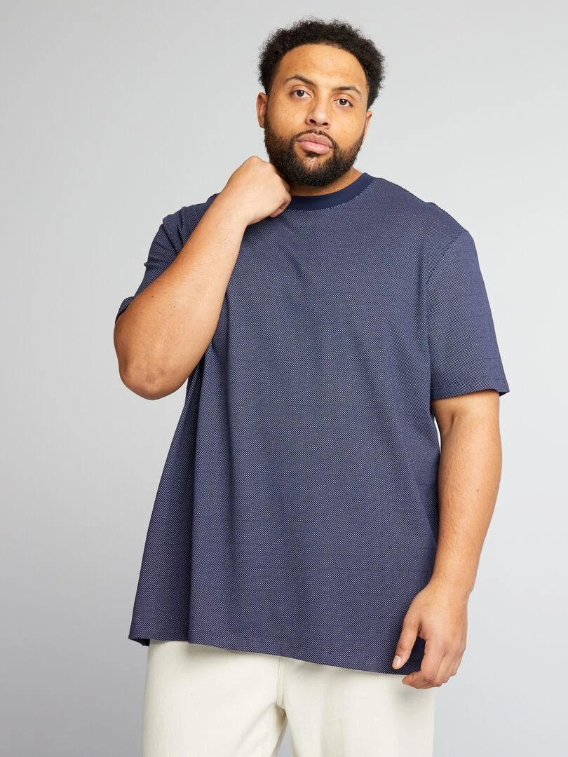 T shirt stretch manches courtes   Noir