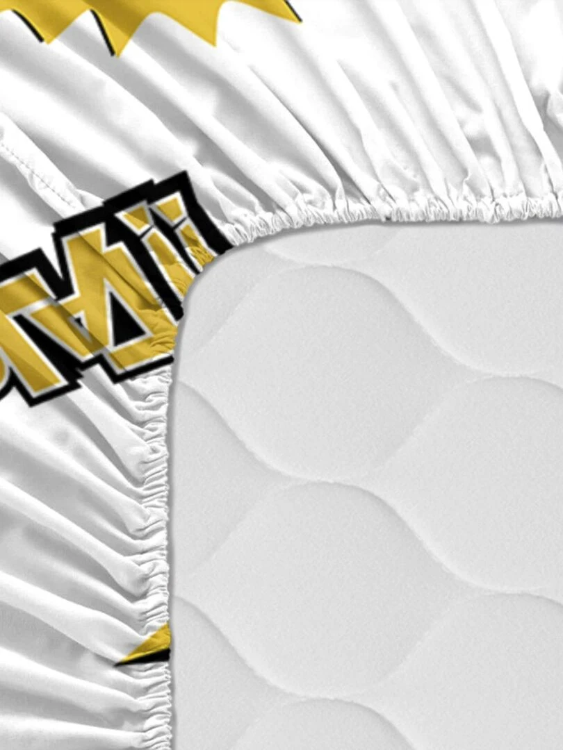 Drap housse Bat "Happyfriday"   Blanc