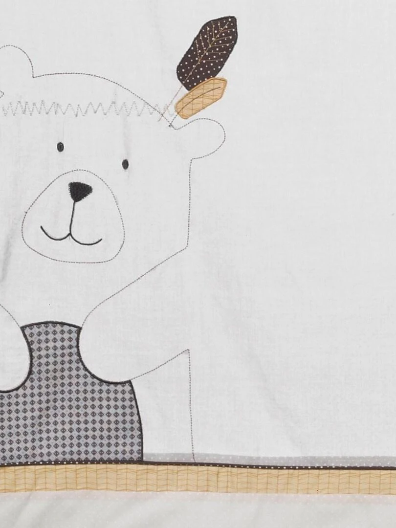 Rideau à pattes 180x105cm en coton beige SAUTHON Beige