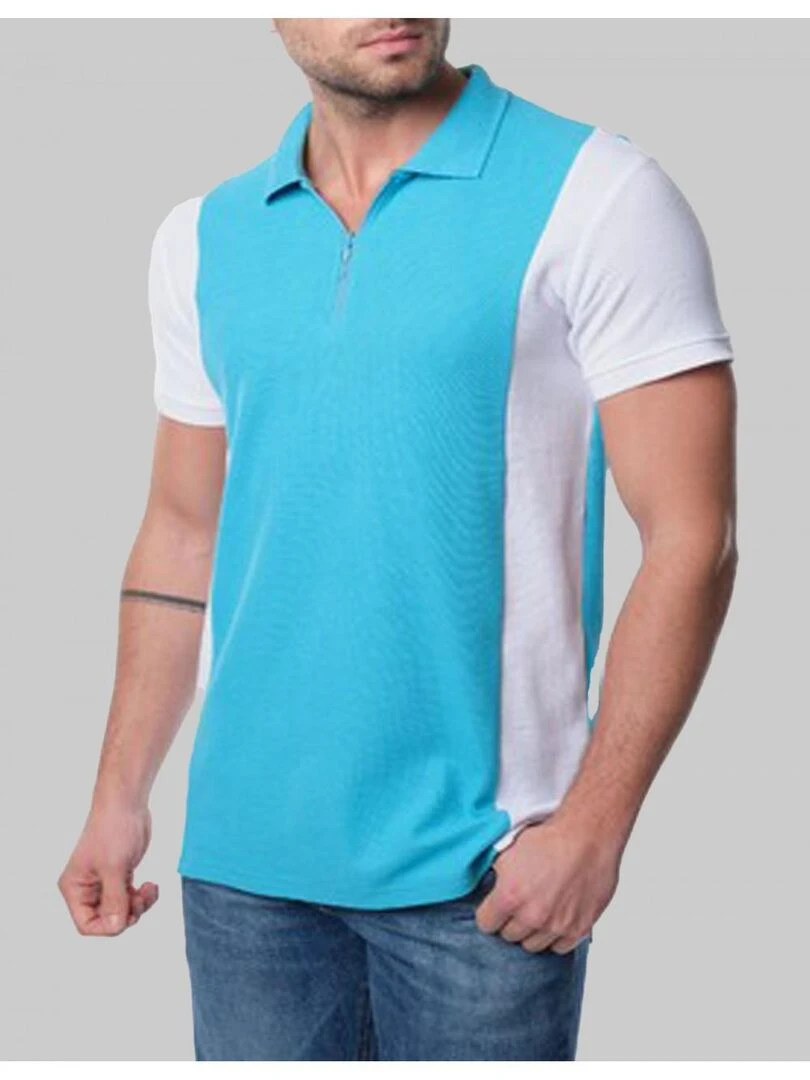 Polo manches courtes Kebello Bleu turquoise