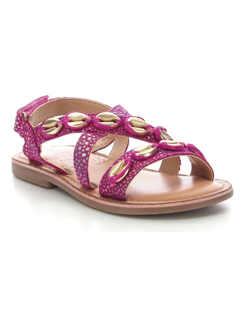 Sandales Cuir Craisea Rose fushia