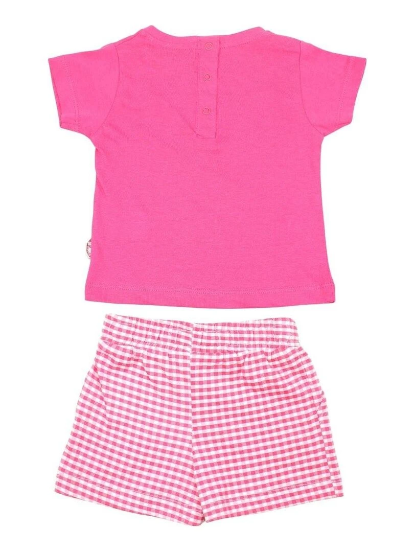 Lee Cooper   Ensemble ​​T shirt short fille Imprimé Lee Cooper   Rose fushia