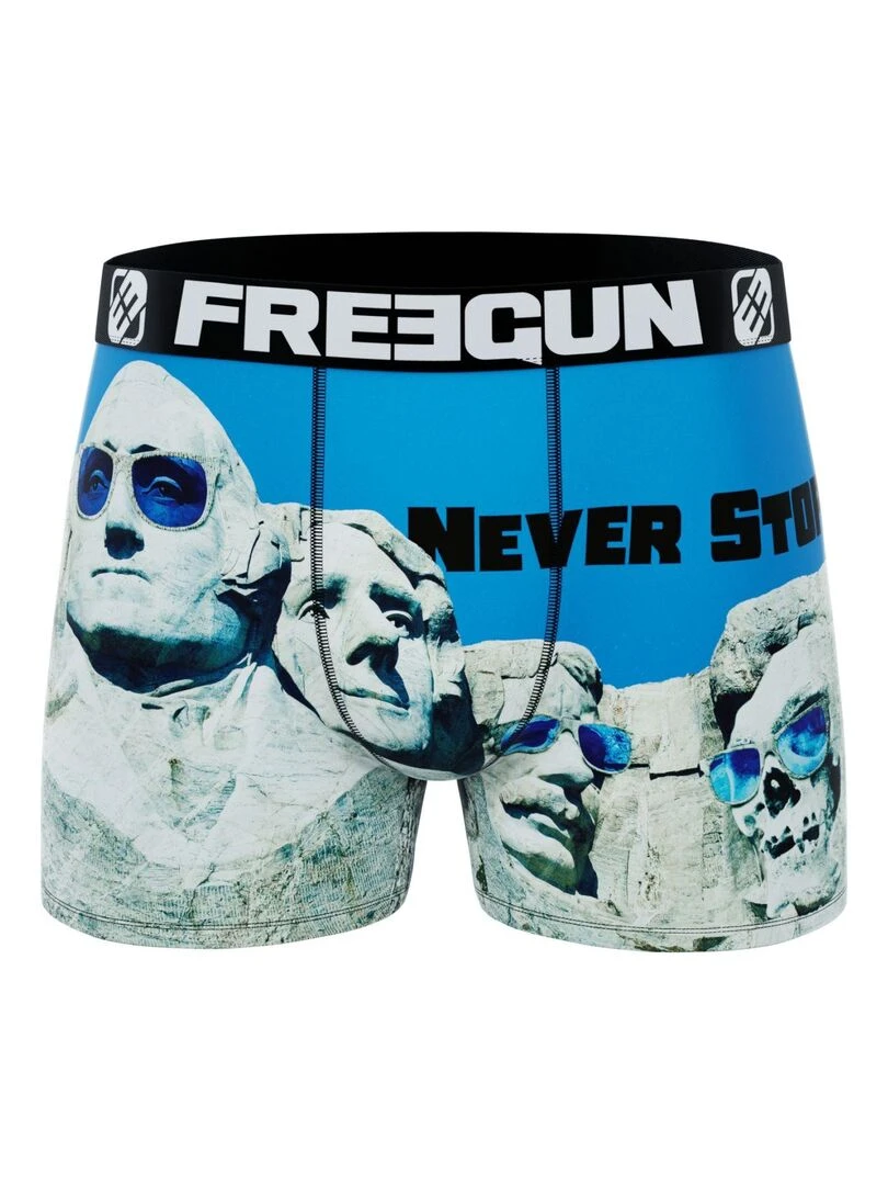 Lot de 4 boxers homme Landscape Freegun   Bleu