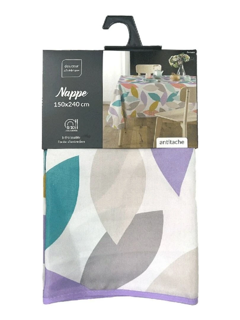 Nappe rectangulaire 150x240 cm Fantasia   Blanc