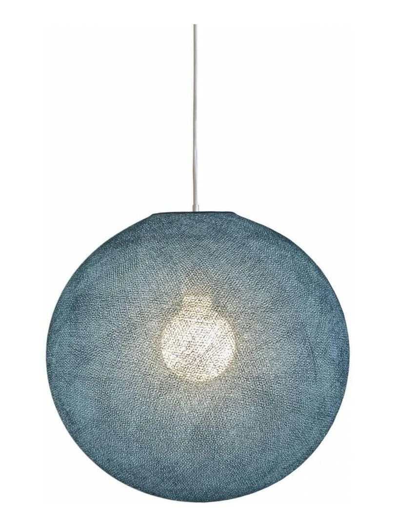 Abat jour Globe 67cm et suspension Bleu canard