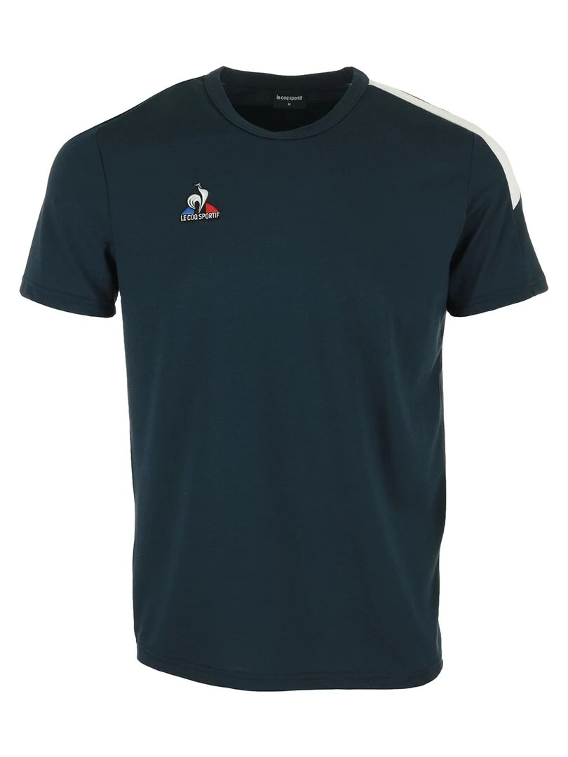 T shirt Le Coq Sportif Tee Ss Presentation Bicolore N°1 Bleu marine