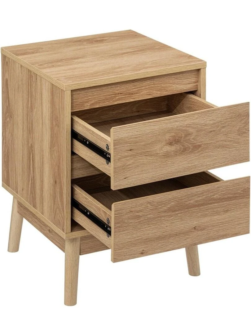 Chevet 2 tiroirs Abana   Beige