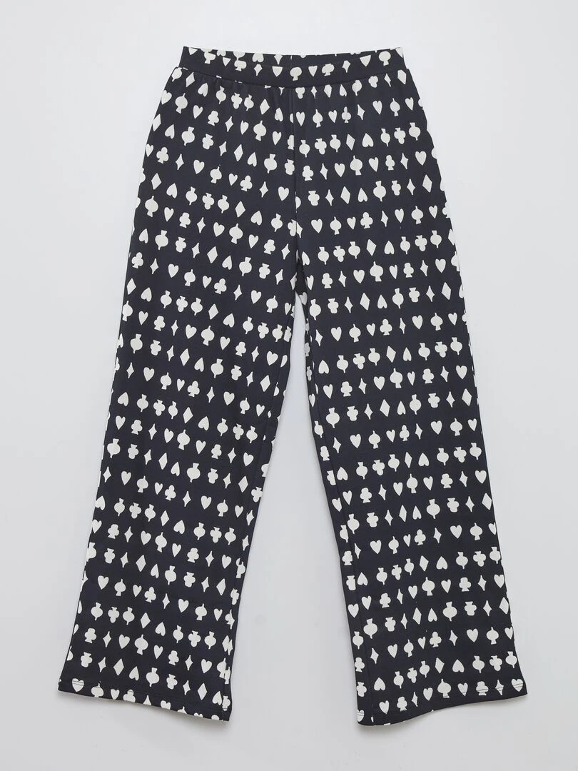 Pantalon large à taille élastiquée X Little Bad Wolf   Noir/blanc