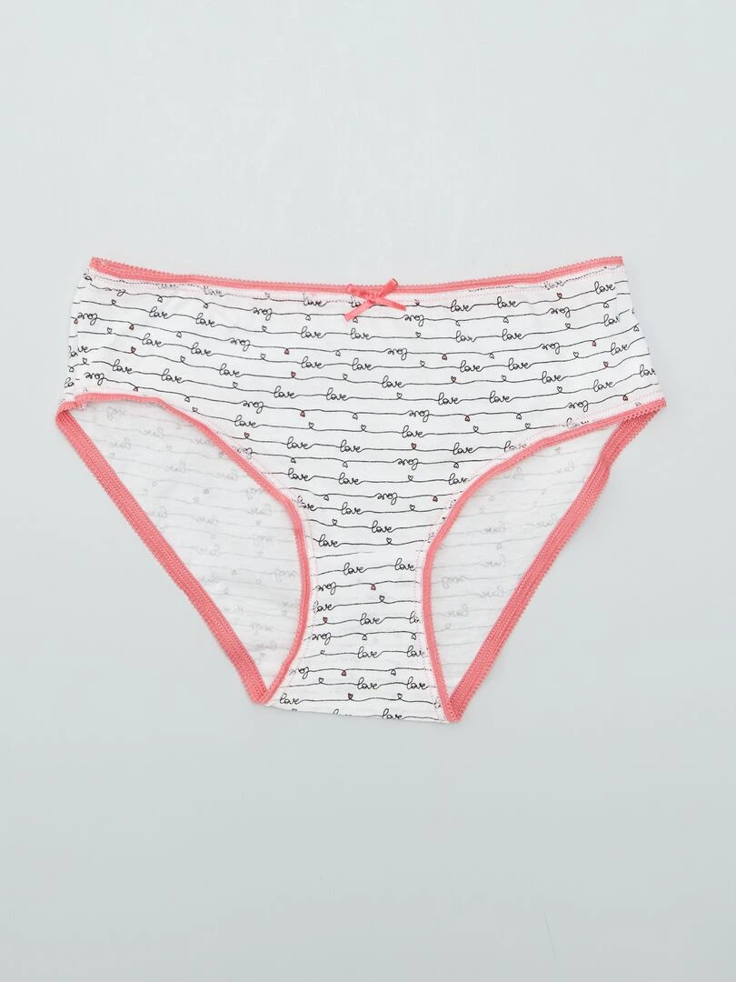 Lot de culottes en coton   3 pièces   Blanc