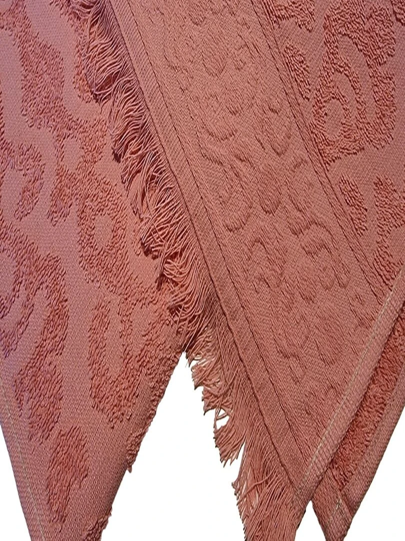 Serviette JACQUARD à franges   Rose   Rose