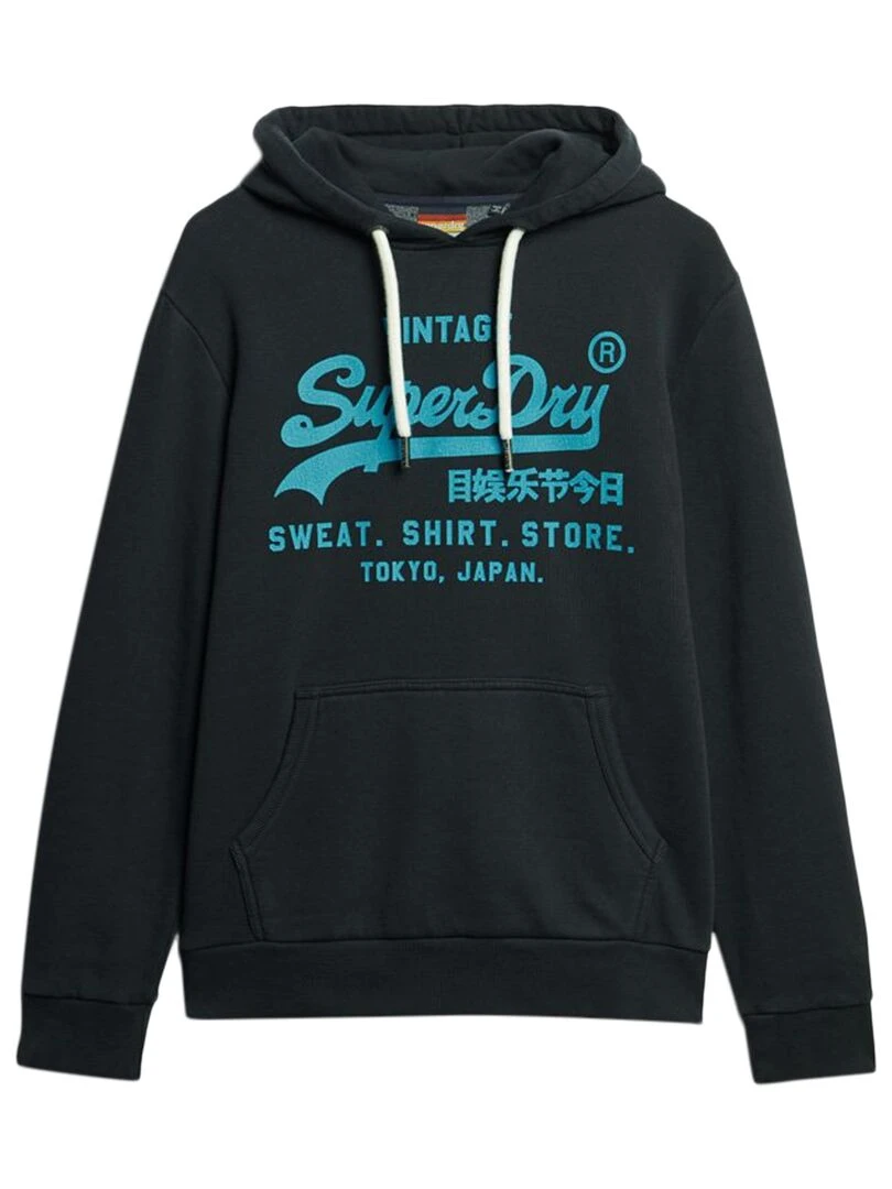 Sweat à Capuche Superdry Neon VL Bleu