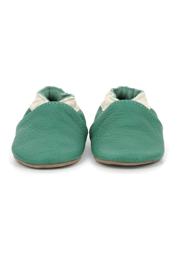 Chaussons Cuir Coddle Baby   Vert