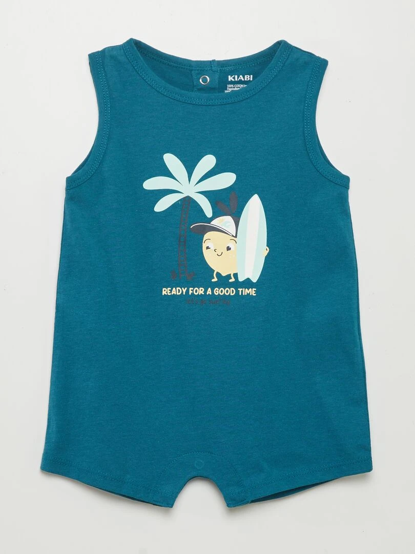 Lot de 2 barboteuses courtes   Blanc