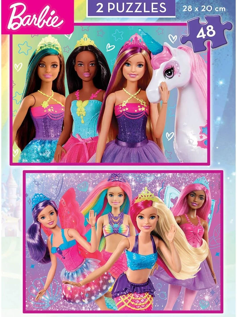 Puzzle 2 x 48 pièces : Barbie N/A