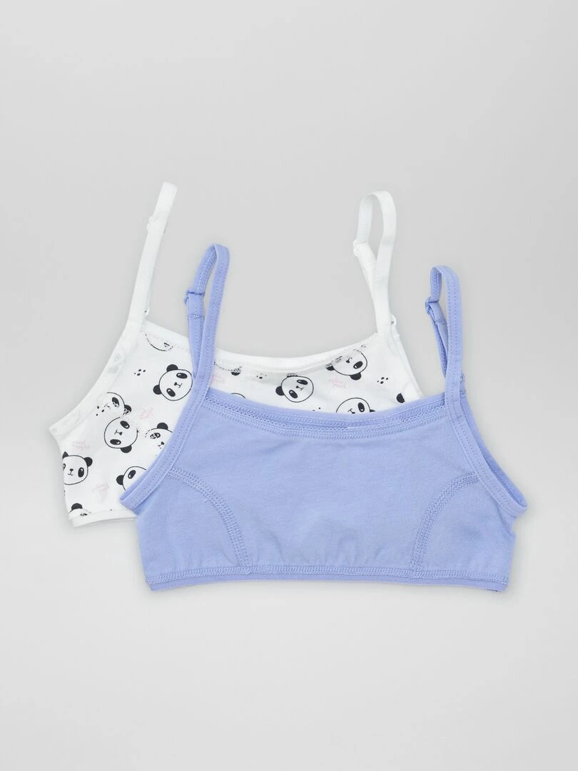 Brassière en maille jersey avec bretelles réglables Blanc