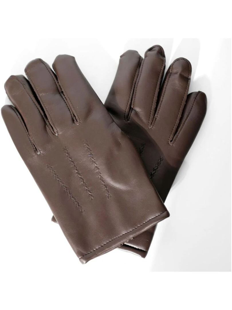 Gants en simili Kebello Marron