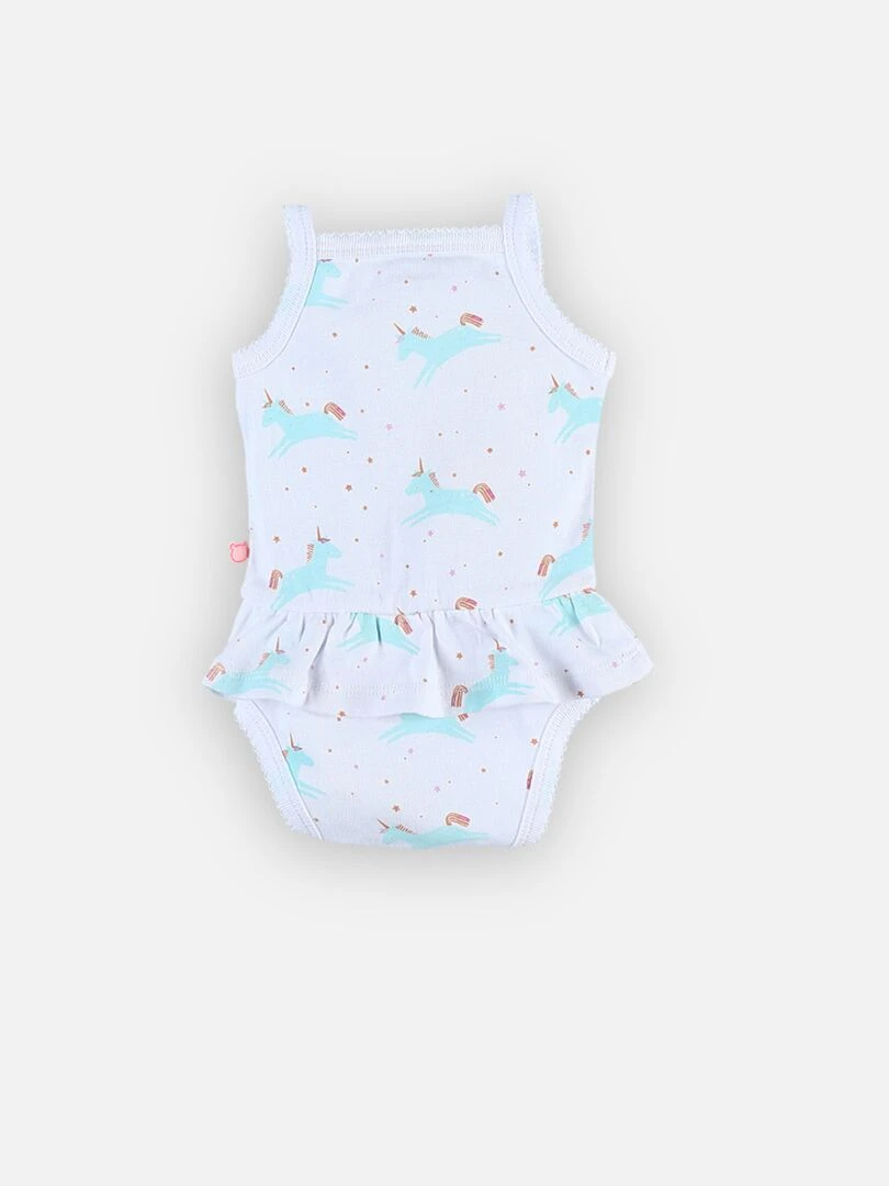 Body jupette sans manches   Blanc