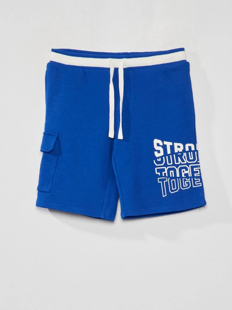 Bermuda en french terry Bleu