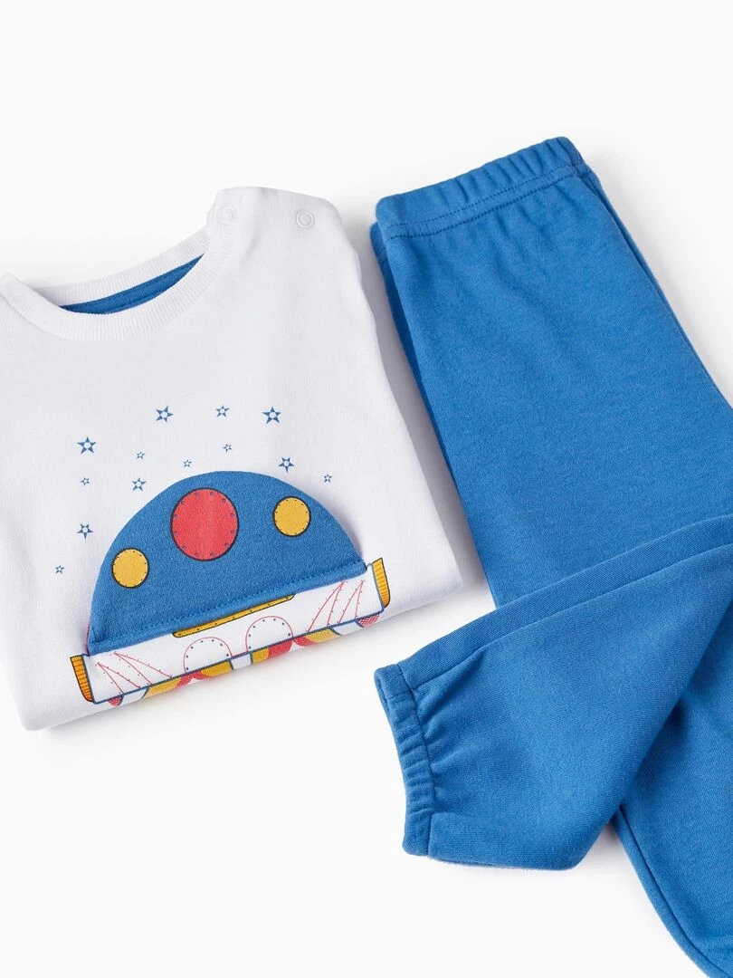 Pyjama en coton avec effet 3D pour bébé garçon 'Nave Espacial' manches longues OUT OF THIS WORLD   Bleu
