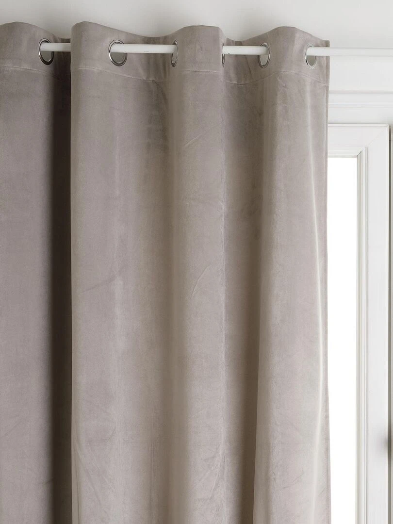 Rideau en velours occultant   Gris souris