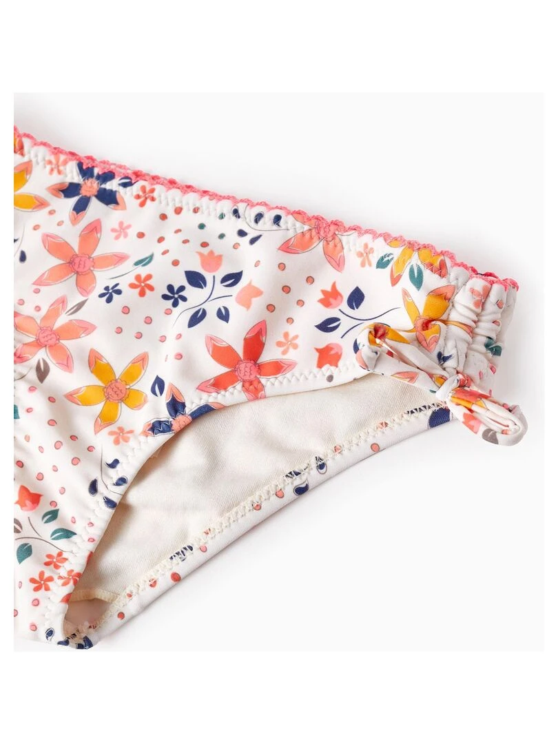 Maillot de bain UPF80 avec Motif Floral pour Fille   Beige clair