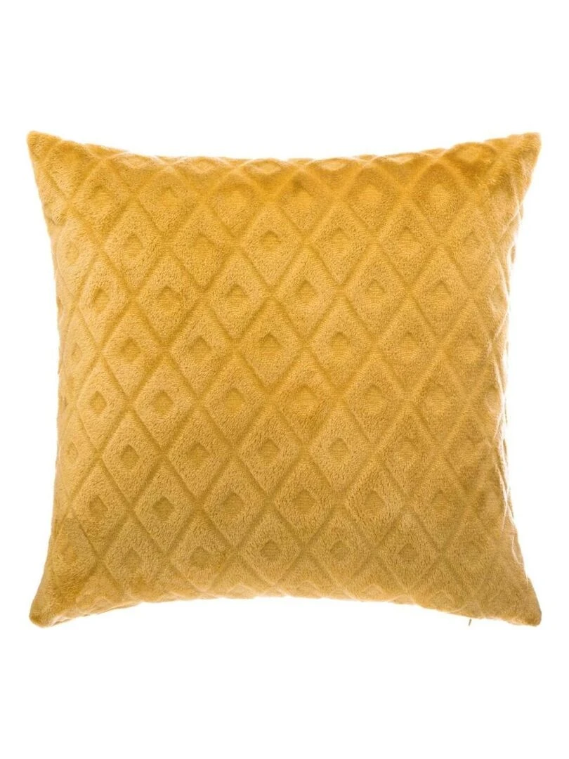 Coussin 40x40 cm Flan 3D Losange ocre Jaune