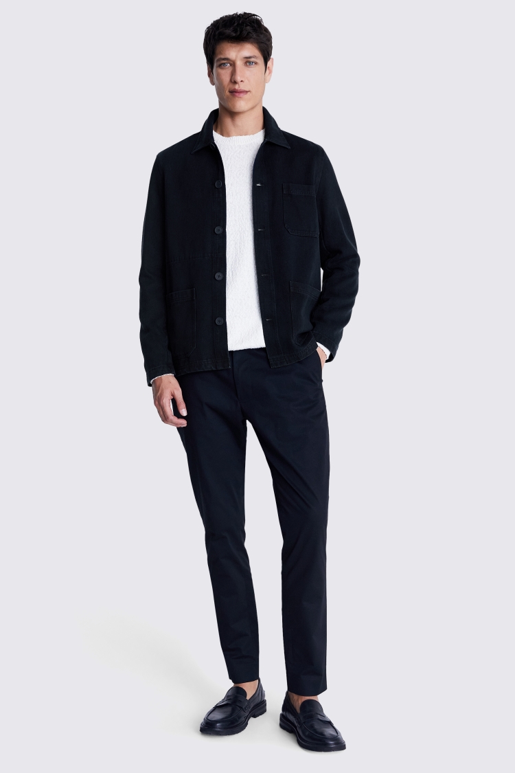 Navy Denim Three Pocket Shacket Buy Online at Moss