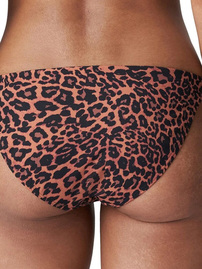 Culotte de bain imprimé léopard Holiday   Marron