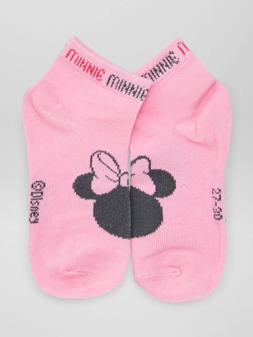 Lot de 3 chaussettes 'Minnie'   rose/gris