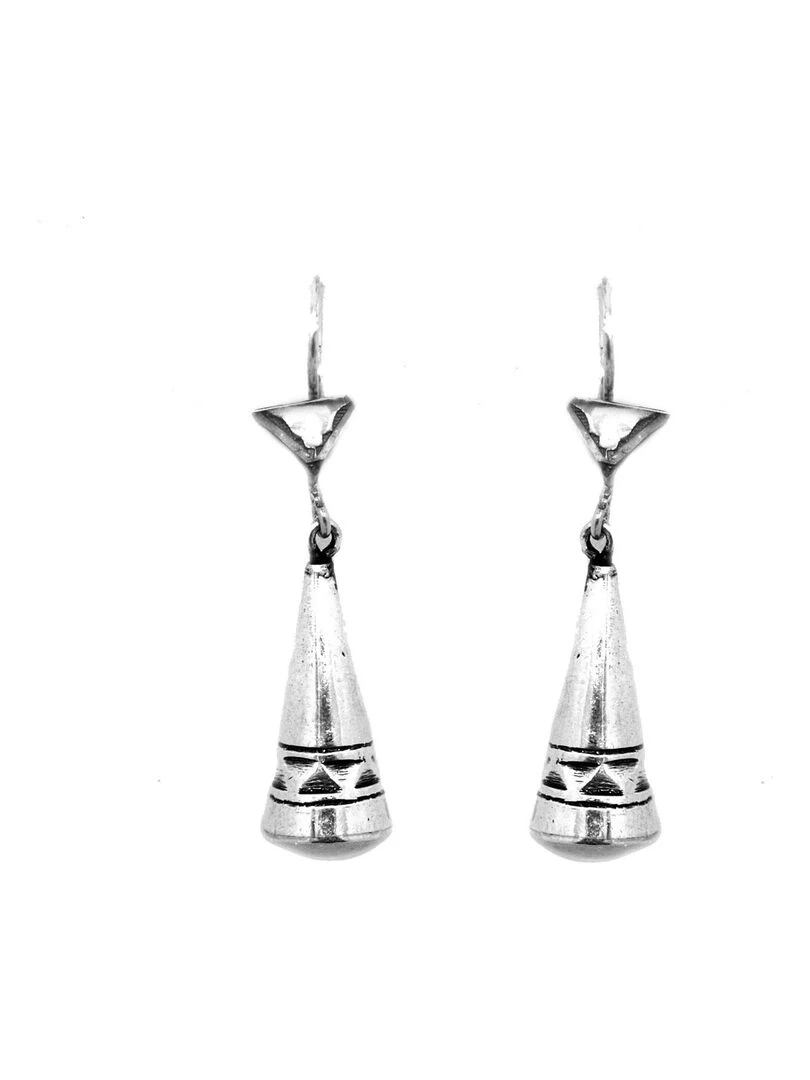 boucles d'oreilles touareg cône Bijoucolor Argent